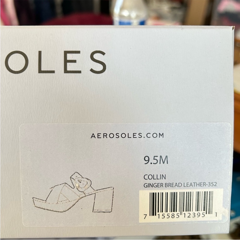 Aerosoles Brown Women's Leather Sandals, NWT, size 9.5 - Picture 5 of 5